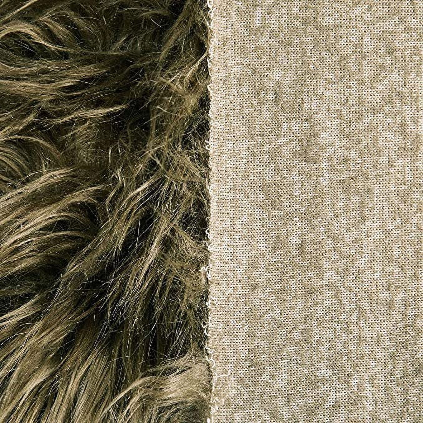 FabricLA Shaggy Faux Fur Fabric by The Yard - 72 x 60 Inches (180 cm x 150 cm) - Craft Furry Fabric for Sewing Apparel, Rugs, Pi